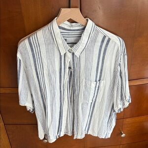 Rails Striped Blue and White Shirt size xl